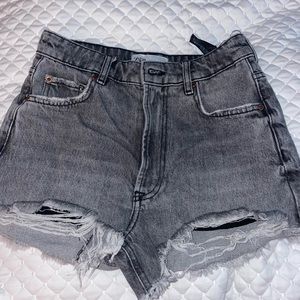 Gray zara shorts